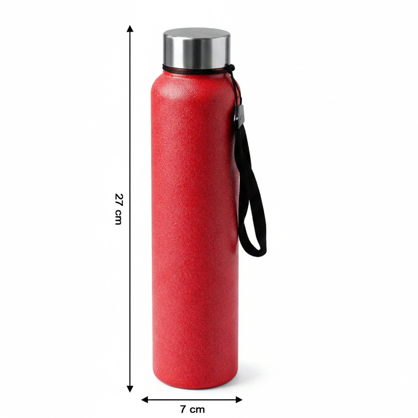 Red Wukusy Alpha Pro Classic stainless steel water bottle, 1000ml capacity, with a sleek red finish and durable design.