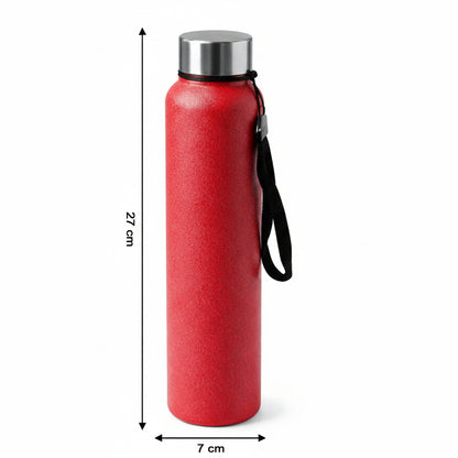 Red Wukusy Alpha Pro Classic stainless steel water bottle, 1000ml capacity, with a sleek red finish and durable design.