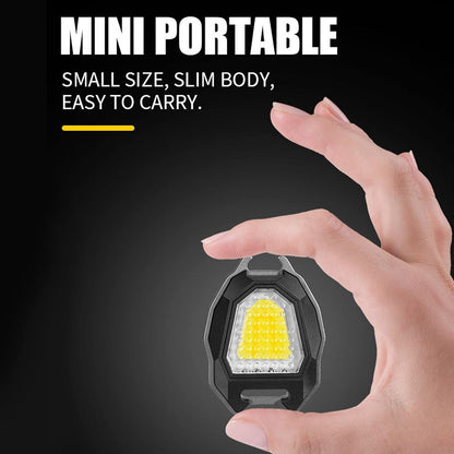 Wukusy 4543 portable triangular camping flashlight with LED light, rechargeable, waterproof, six lighting modes, and strong magnet.