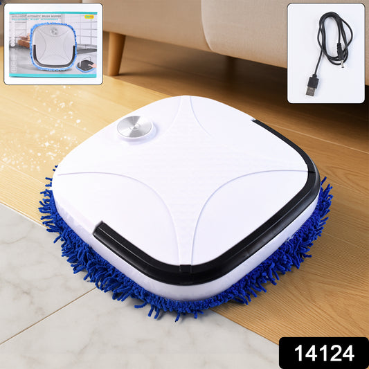 Wukusy automatic smart floor cleaning robot navigating across a clean hardwood floor for home cleaning efficiency.