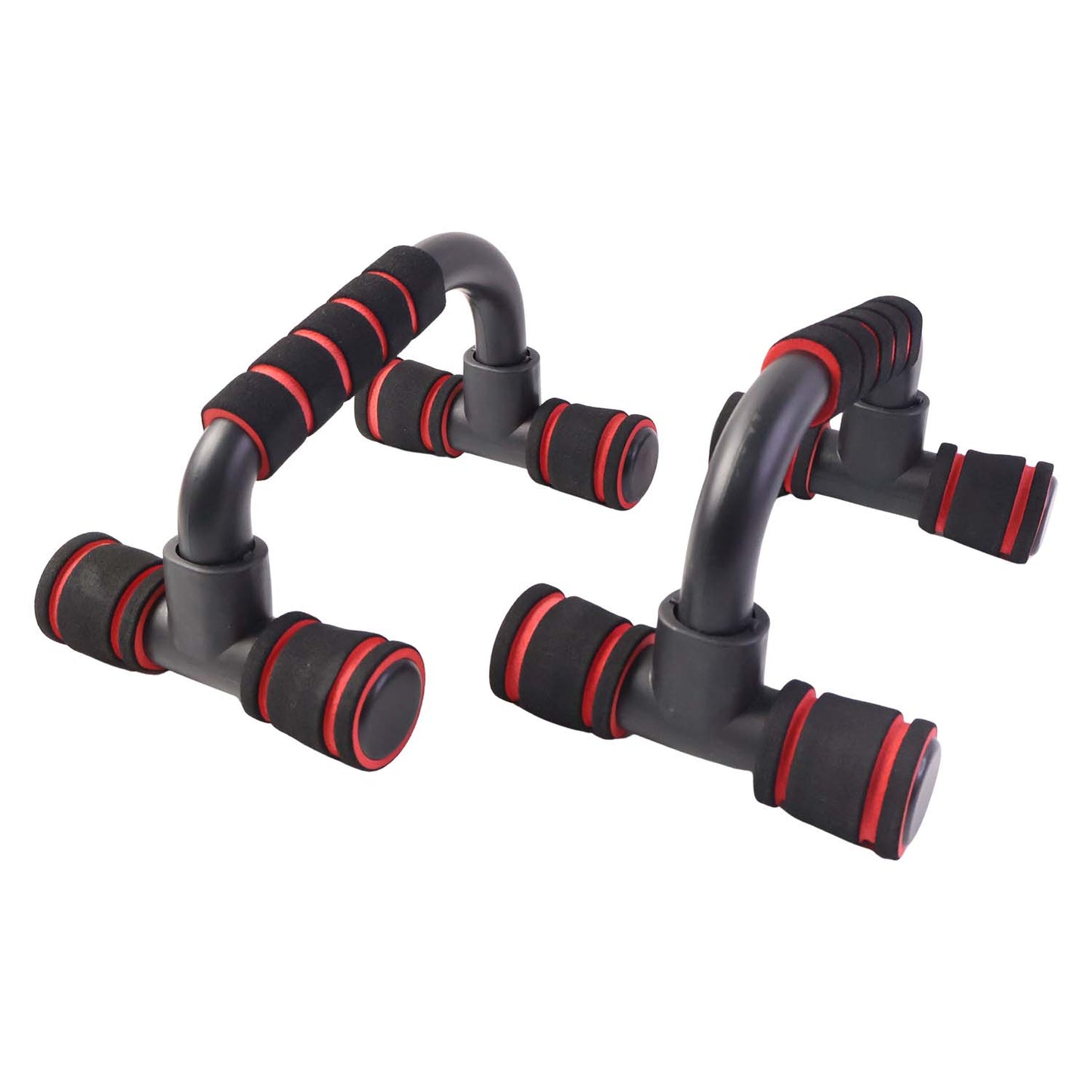 Wukusy heavy-duty push-up bars stand for home workout, black steel handles with foam grips, ideal for upper body exercise routines.