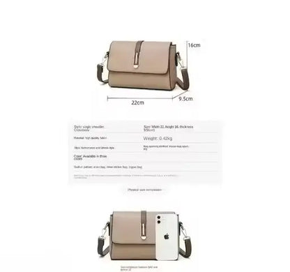 Leather sling bag for women by Ekom, stylish crossbody purse with adjustable strap and compact design for everyday use.