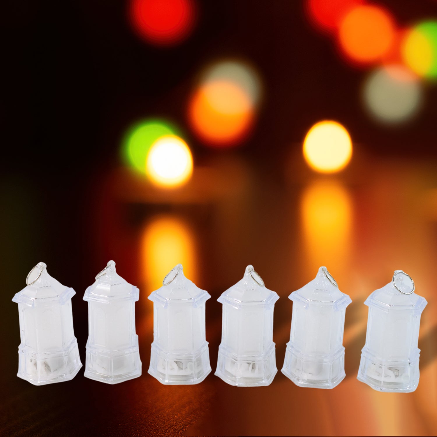 Set of 24 Wukusy LED decorative lantern lights with candle design for home decor, perfect for creating warm ambient lighting.