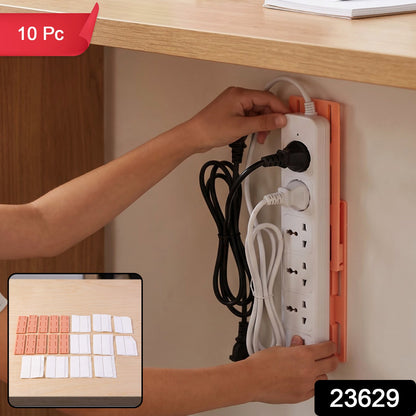 Plastic Insert Plate Retainer Clips For Power Strip Wall Mount Use (10 Pieces)