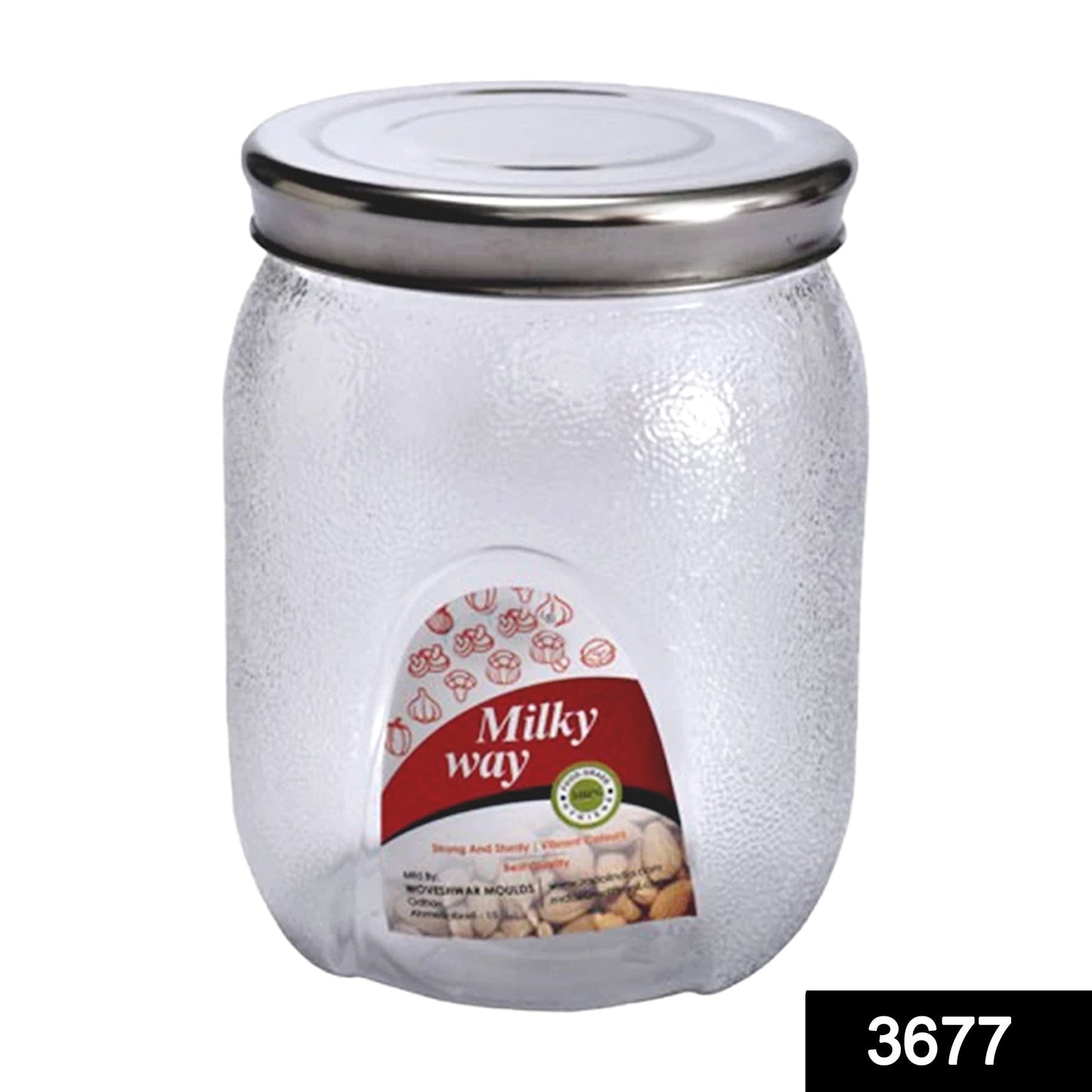 Wukusy 2000ml Mason jar with airtight lids, kitchen storage tool, clear glass jar for preserving and organizing food.