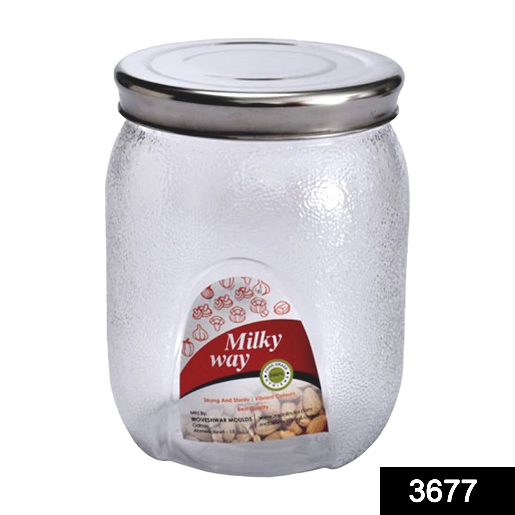 Wukusy 2000ml Mason jar with airtight lids, kitchen storage tool, clear glass jar for preserving and organizing food.