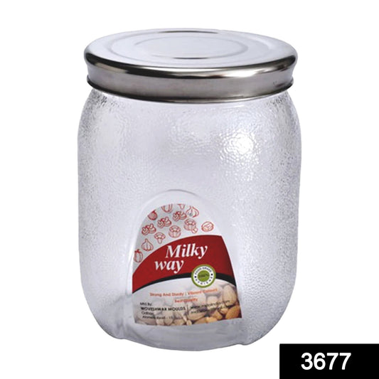 Wukusy 2000ml Mason jar with airtight lids, kitchen storage tool, clear glass jar for preserving and organizing food.