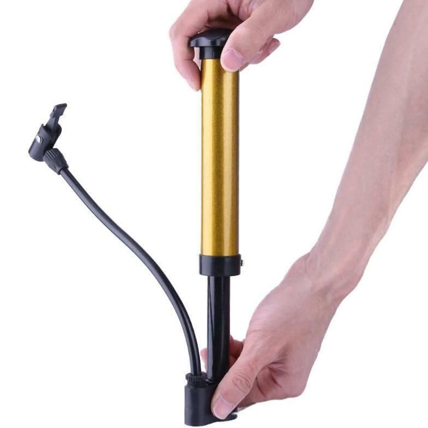 Wukusy 8510 Mini Hand Air Ball Pump with metal pin, portable high-pressure inflator for basketball, soccer, volleyball, and sports balls
