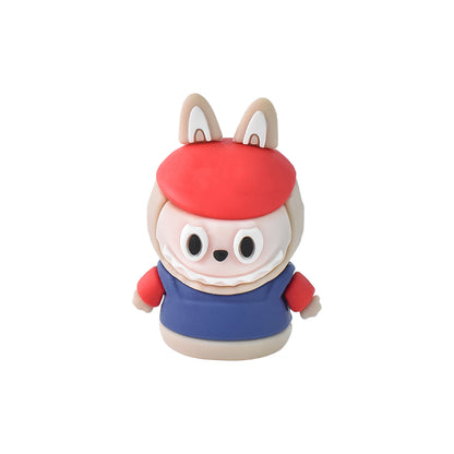 Cartoon-shaped Wukusy office pencil sharpener with built-in eraser, colorful fun stationery for kids and students.