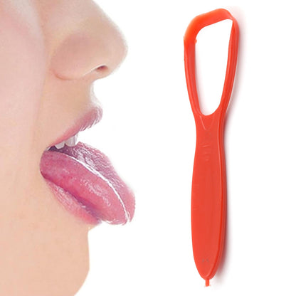 Wukusy plastic tongue cleaner with handle for kids and adults, designed to remove bacteria and freshen breath.