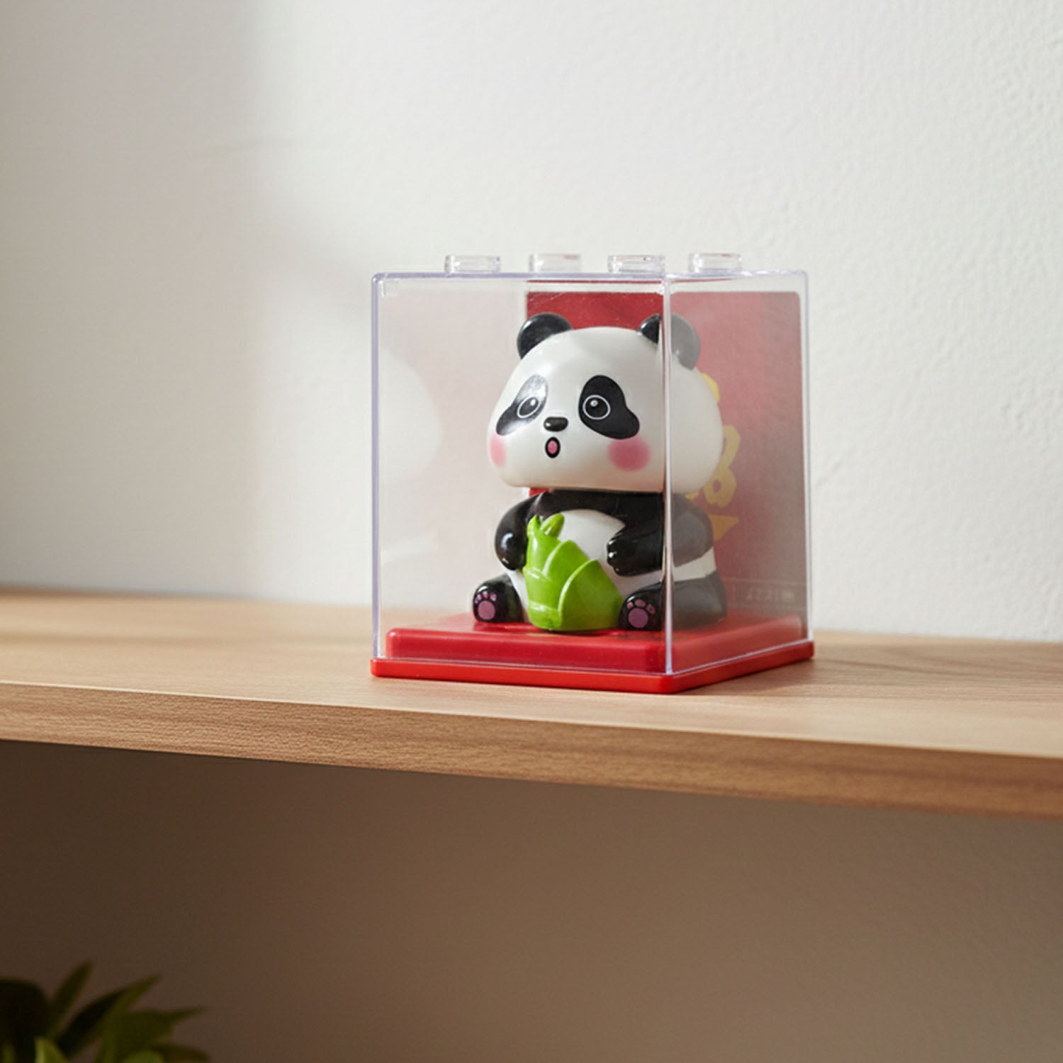Wukusy solar powered moving head panda showpiece with lights and adjustable features, displayed on a plain background.