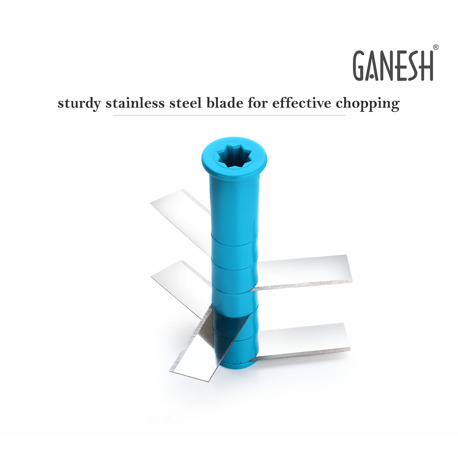 Wukusy 8107 Ganesh Master Chopper with 5 stainless steel blades, large 900ml capacity for efficient chopping tasks
