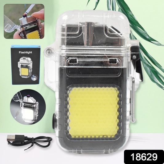 Wukusy USB rechargeable electric lighter with 3 modes and cob flashlight, suitable for home improvement tasks.