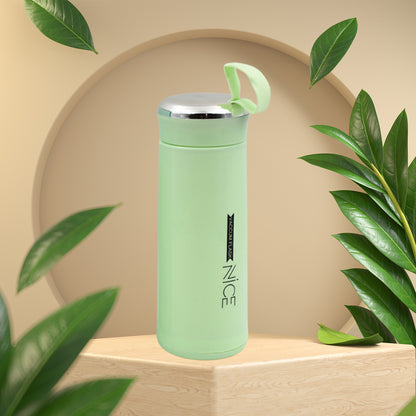 Wukusy 6955 outdoor sport water bottle, 400ml BPA-free leak-proof glass bottle for hot and cold drinks, suitable for travel and gym.