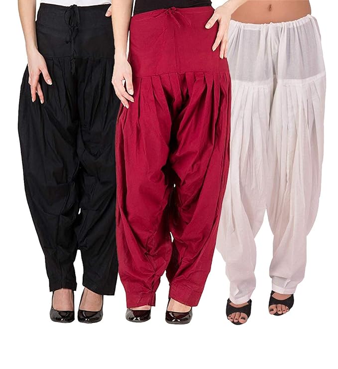 Full-length image of a classic women's cotton Patiala Salwar set by FIZZI SHOP, showcasing the traditional full-stitched readymade design.