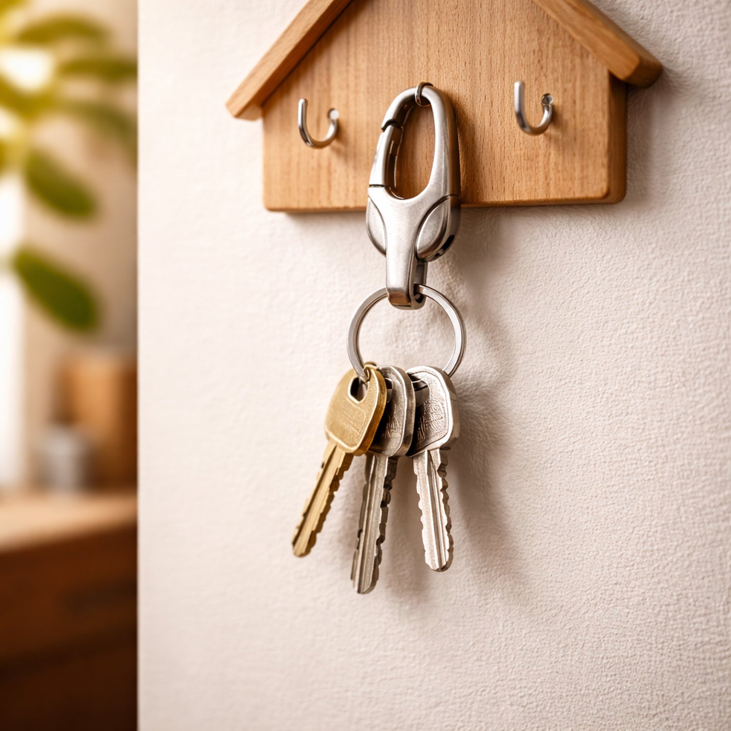 Wukusy stylish metal key holder with secure lock clip, featuring a sleek design and durable construction for organizing keys.