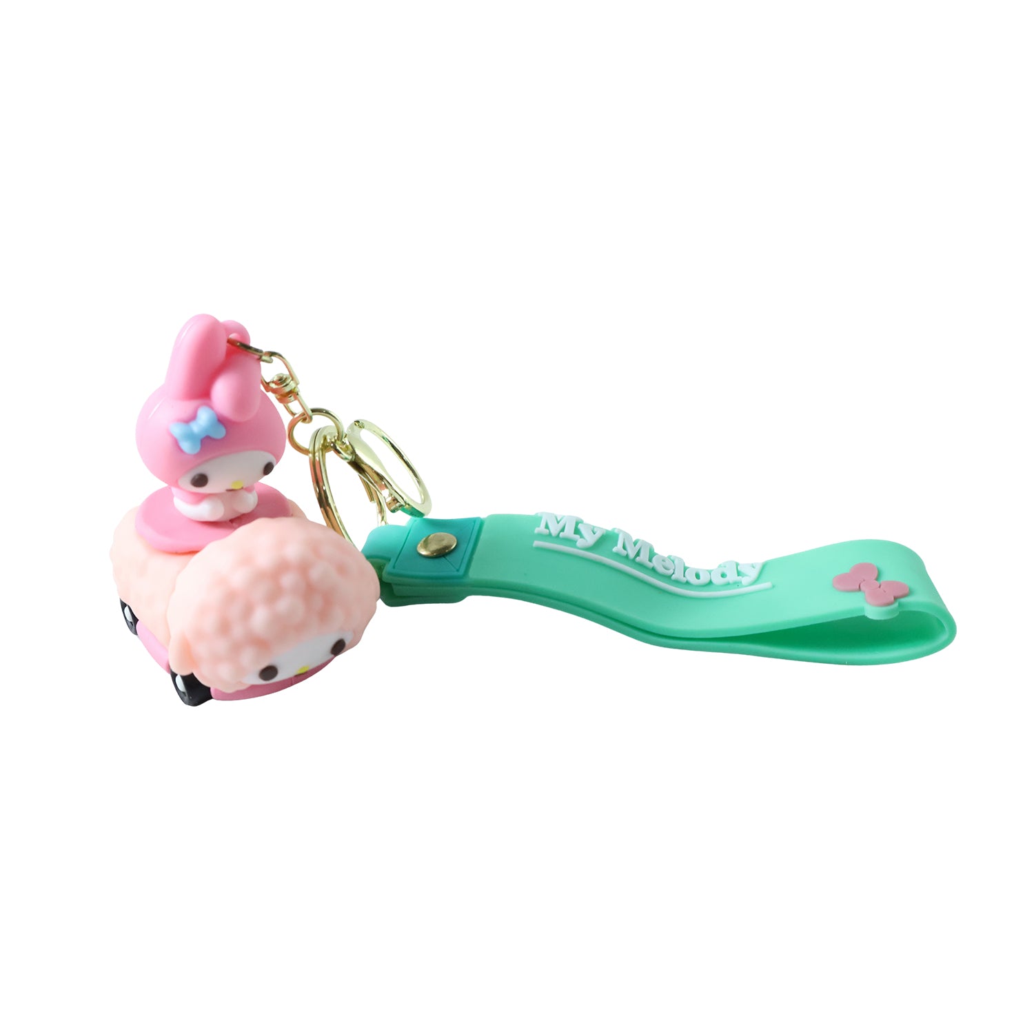 Colorful cartoon character silicone keychain by Wukusy featuring a cute, detailed design attached to a keyring.