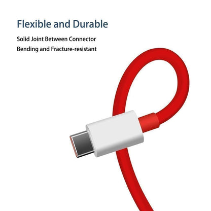 Wukusy 6036 Type C USB fast charging and data transfer cable in red, 1 meter length, for mobile devices.