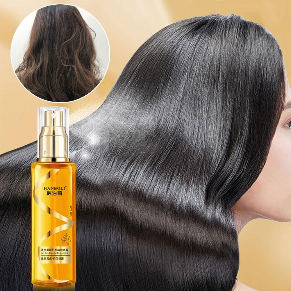 Drpshippr perfume hair care essential oil spray for repairing dry, hairy hair and nourishing roots, with a spray bottle design.