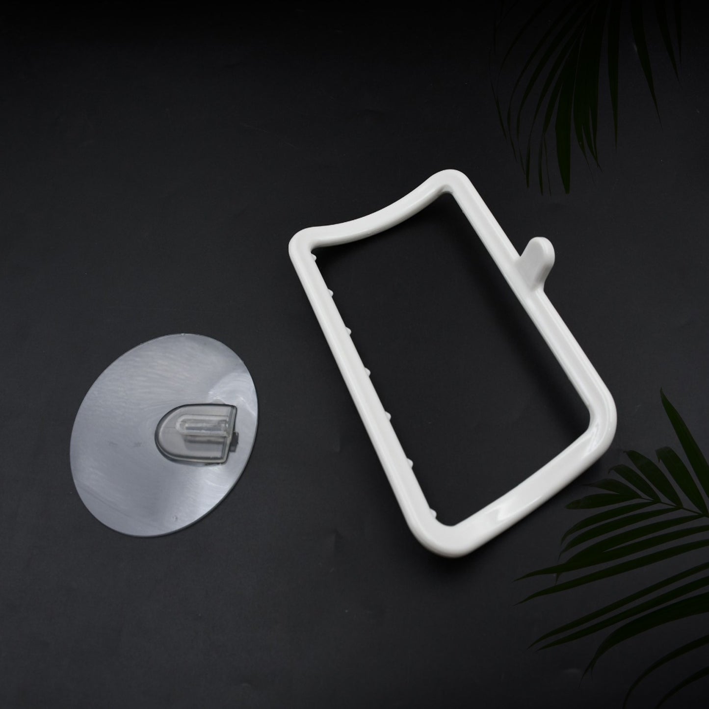 Wukusy 4096 multi-purpose self-adhesive wall-mounted hand towel holder hanger for home improvement, with strong adhesive and sleek design.