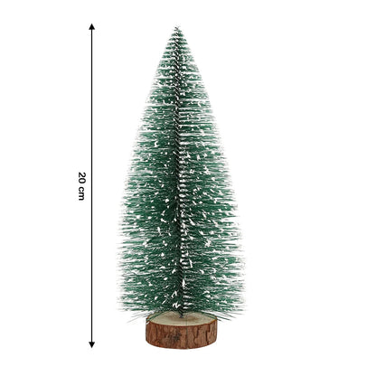 Wukusy mini artificial Christmas tree with snow effect, festive holiday decor, lush green branches and snowy accents.
