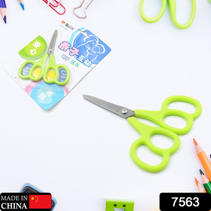 Wukusy stainless steel double grip scissors with comfort handle and sharp blades, suitable for paper, crafts, and office use.