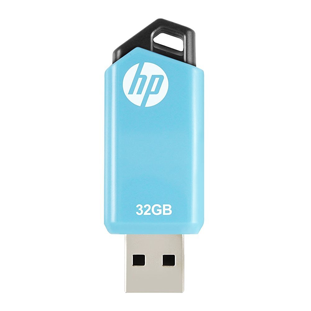 Multicolor HP v150w 32 GB pen drive by FIZZI SHOP showing the compact USB flash drive with colorful plastic casing.
