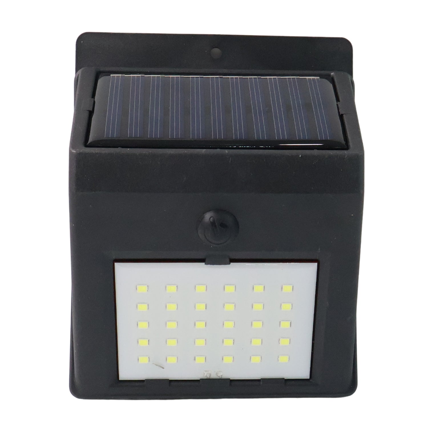 Wukusy solar powered LED wall light for garden, wall-mounted outdoor lighting with solar panel in a garden setting