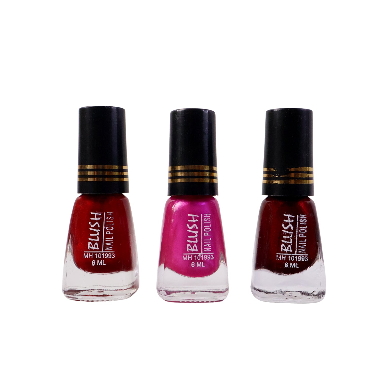 Wukusy Premium Blush Nail Polish in a 6ml bottle with mix color shades, showcasing glossy, vibrant nail polish for health and beauty.