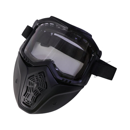Wukusy protective bike goggle face mask with detachable riding glasses, dust-proof and secure fit for cycling.
