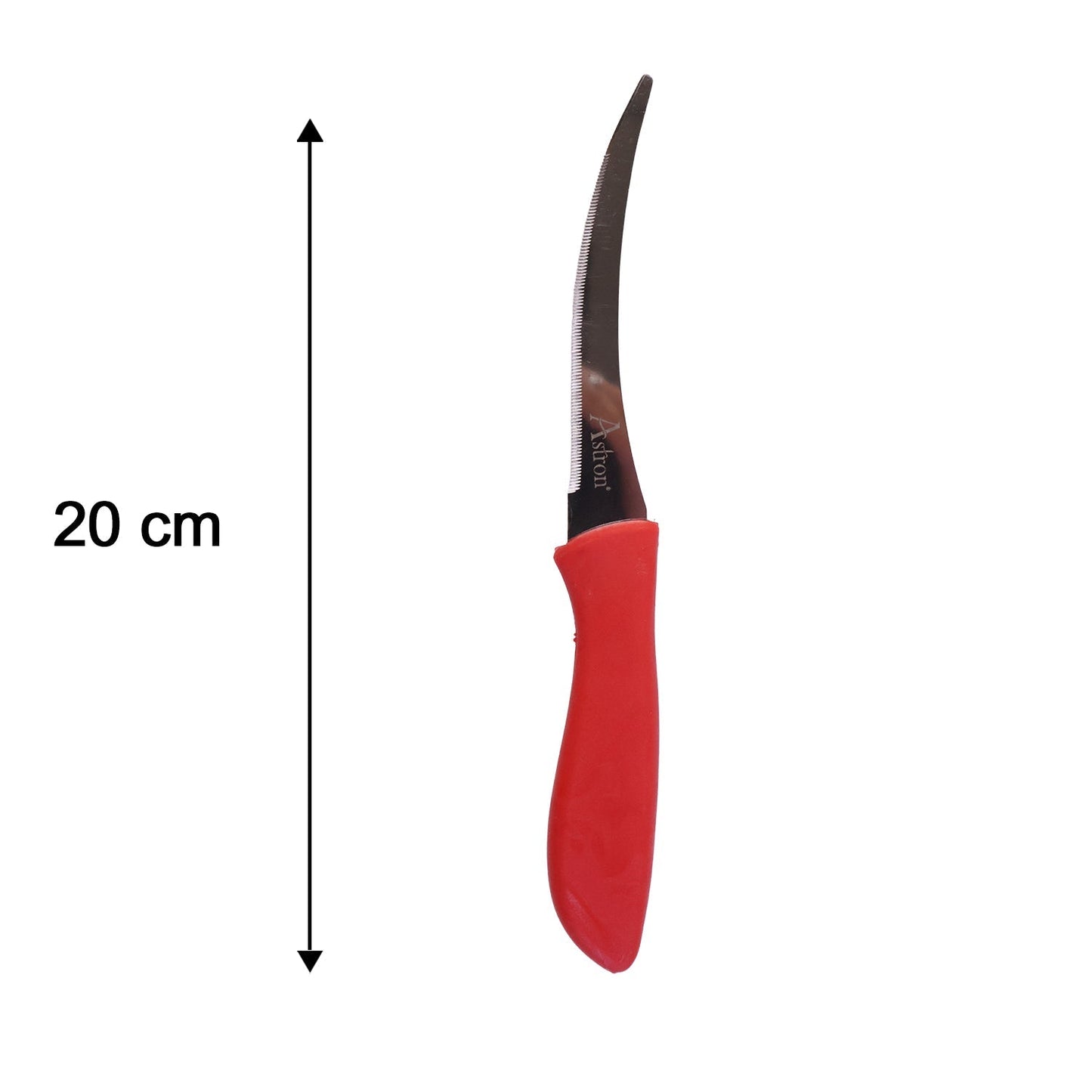 Wukusy SS Classic Kitchen Knife Set with three stainless steel knives and plastic handles, ideal for versatile cooking tasks.
