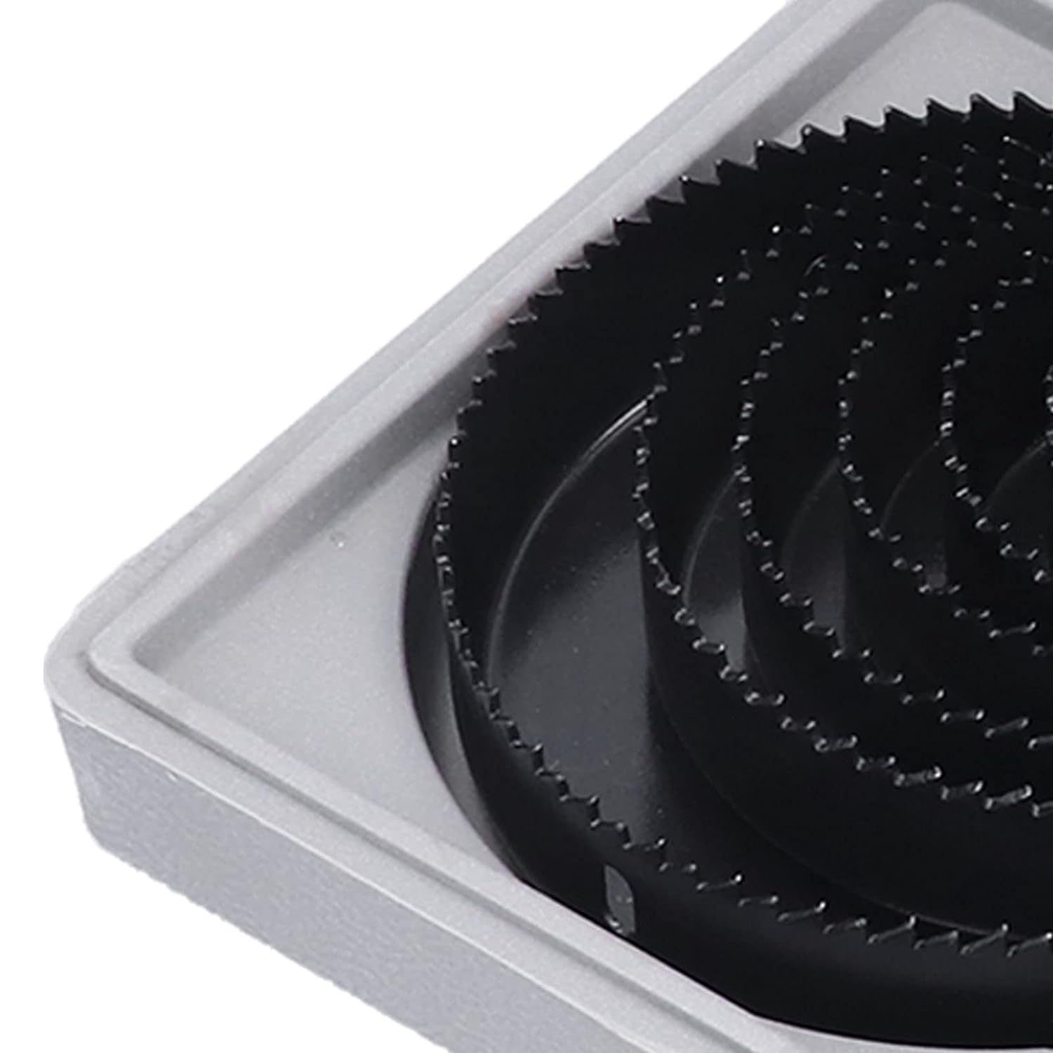Wukusy 18-piece drill hole cutter set with carbon steel hole saws for cutting plastic, wood, and PVC, high-accuracy incisive design