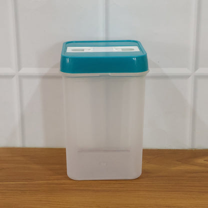 Wukusy plastic smart seal food storage container, 1200 ml capacity, with secure lid and transparent body for fridge organization
