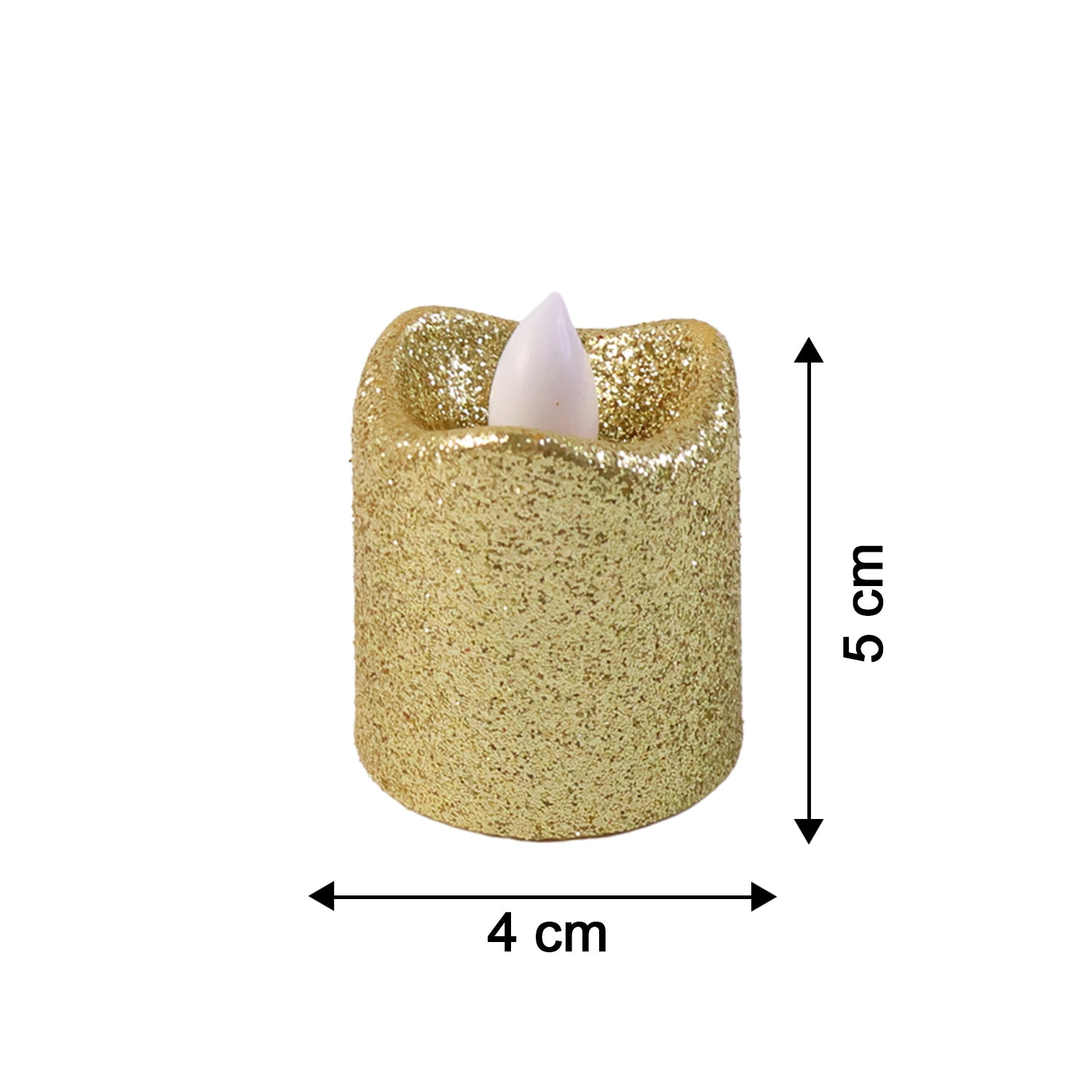 Set of 24 Wukusy Christmas glitter LED tealight candles, flameless decorative lights for festive home decor.