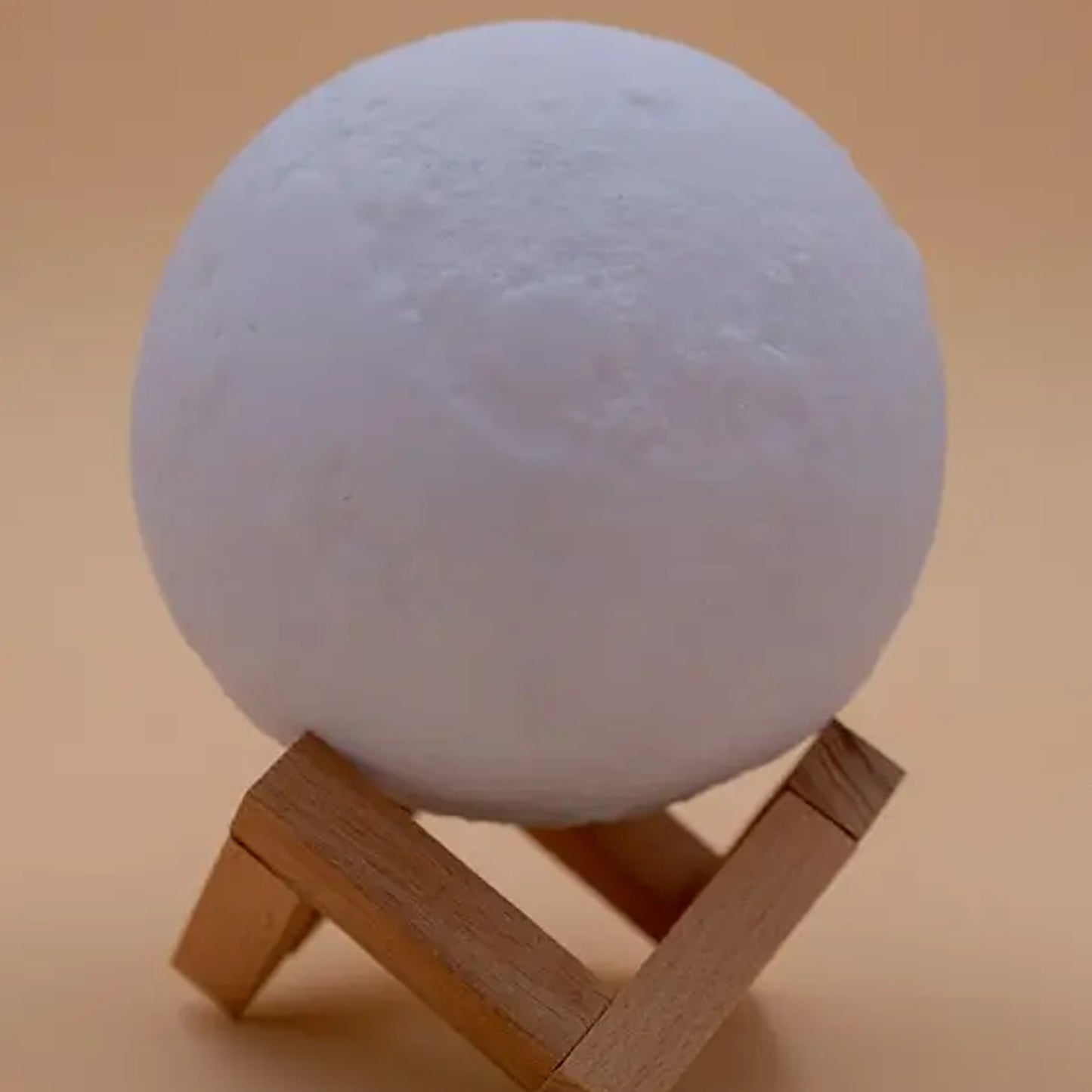 Wukusy 3D 2-in-1 LED moon lamp and aroma diffuser for office use, featuring printed moon design and ambient lighting.