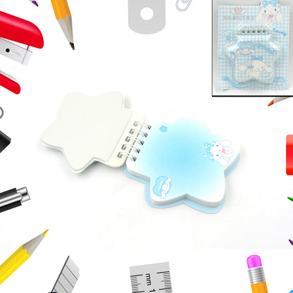 Wukusy cartoon mini pocket diary with colorful printed pages, featuring playful shapes perfect for travel or personal note-taking.