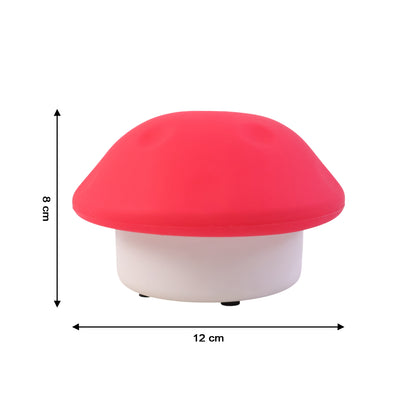 Colorful mushroom-shaped LED night light by Wukusy, featuring a mix of vibrant colors and a whimsical design for cozy nighttime ambiance.