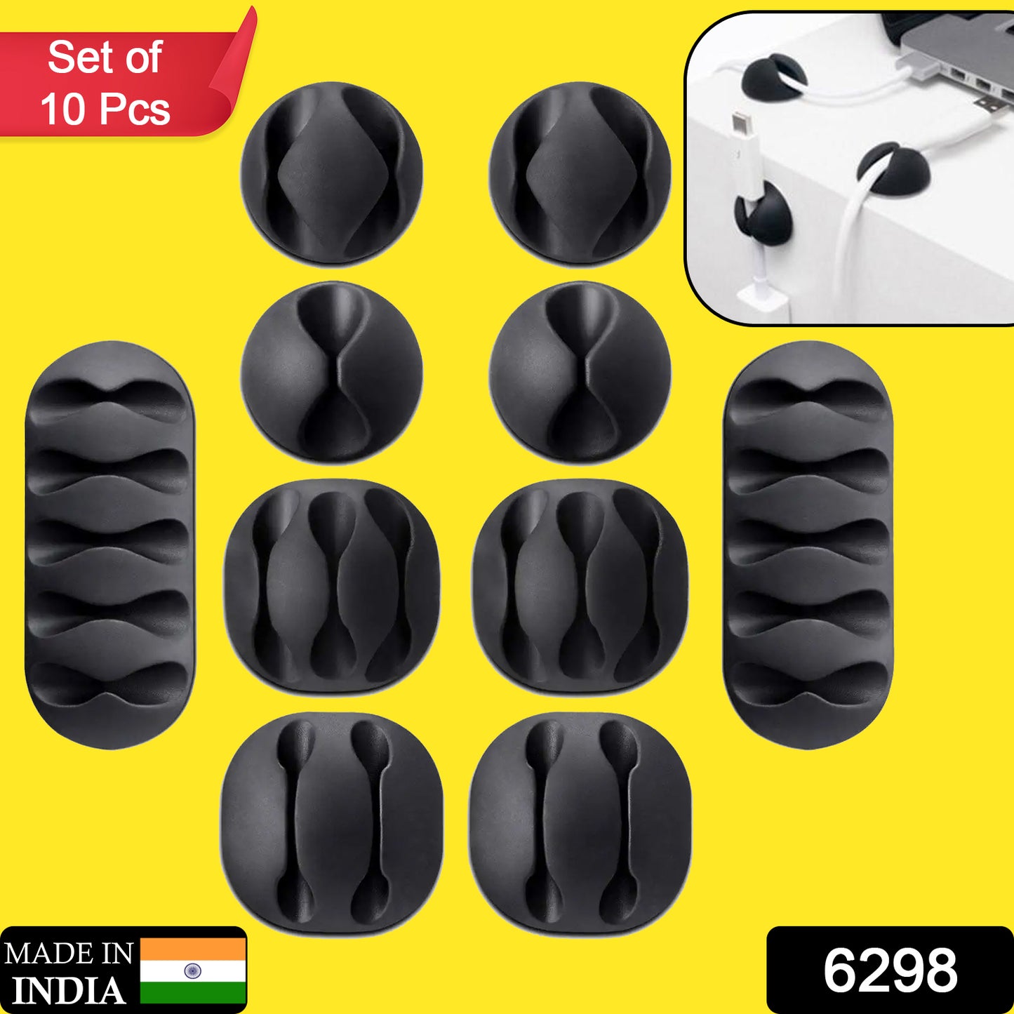 Wukusy 10-piece cable holder set for supporting and organizing all kinds of cables in home improvement projects.