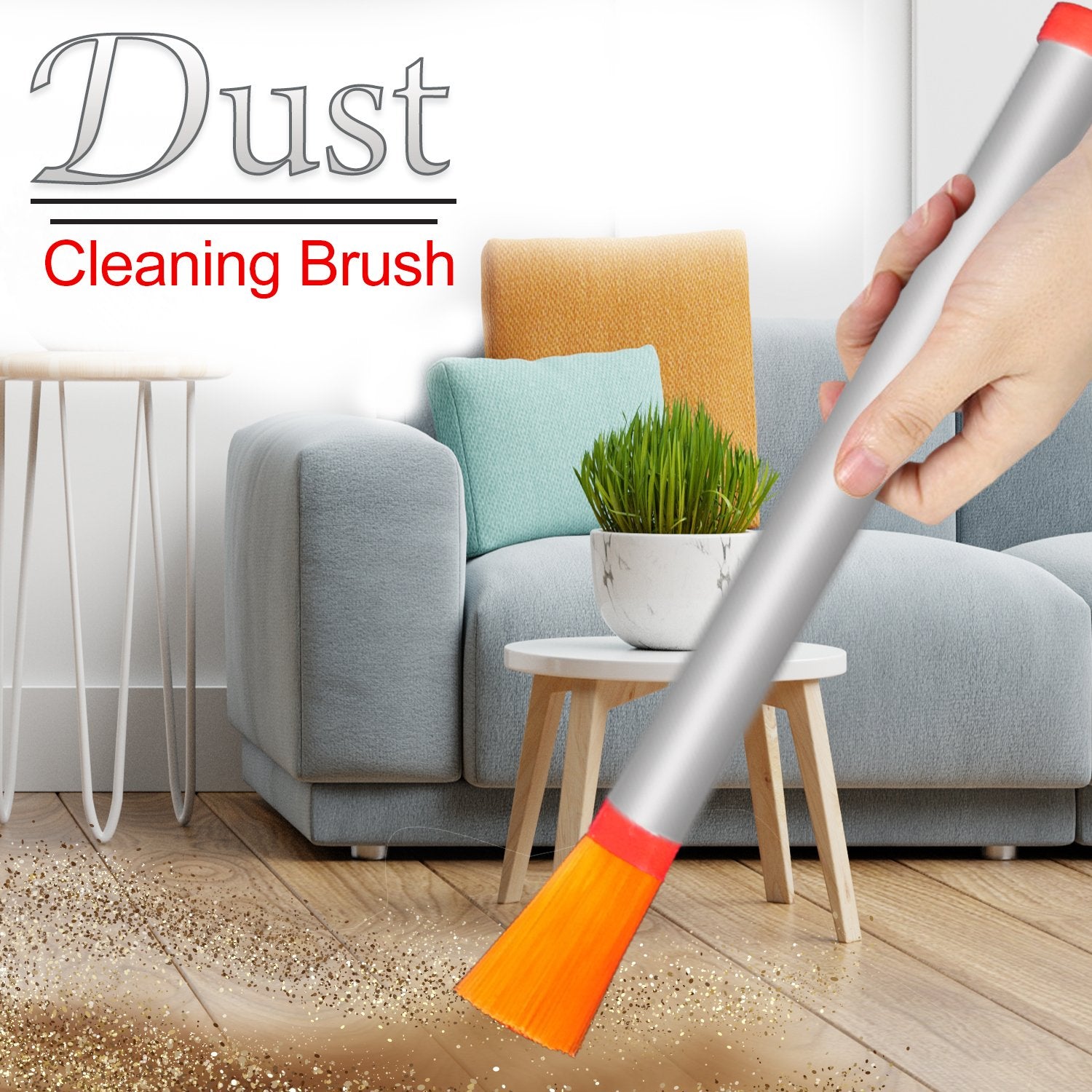 Wukusy Dust Cleaning Brush for deep cleaning steel kitchen tools, featuring a compact design for efficient dust removal.