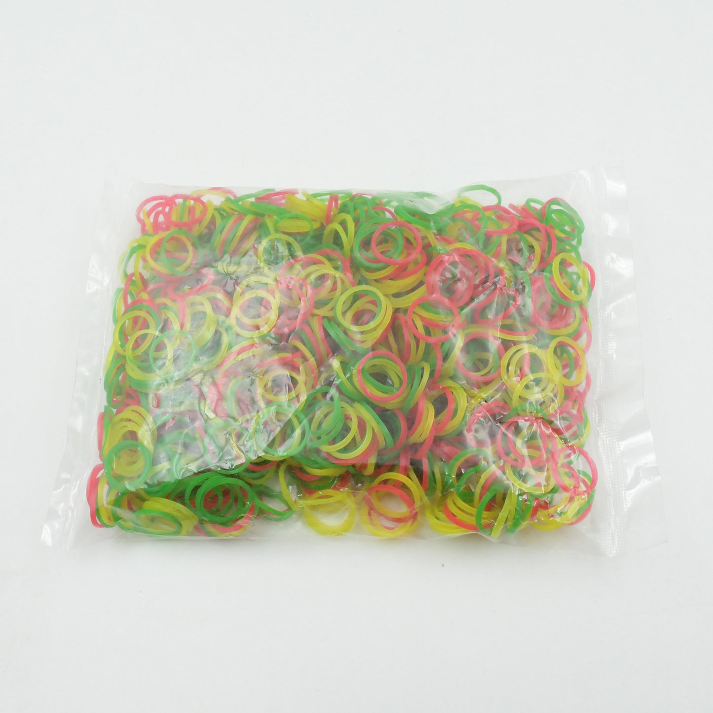 Multicolor flexible nylon rubber bands from Wukusy, reusable elastic bands for office, kitchen, stationery, and school use.