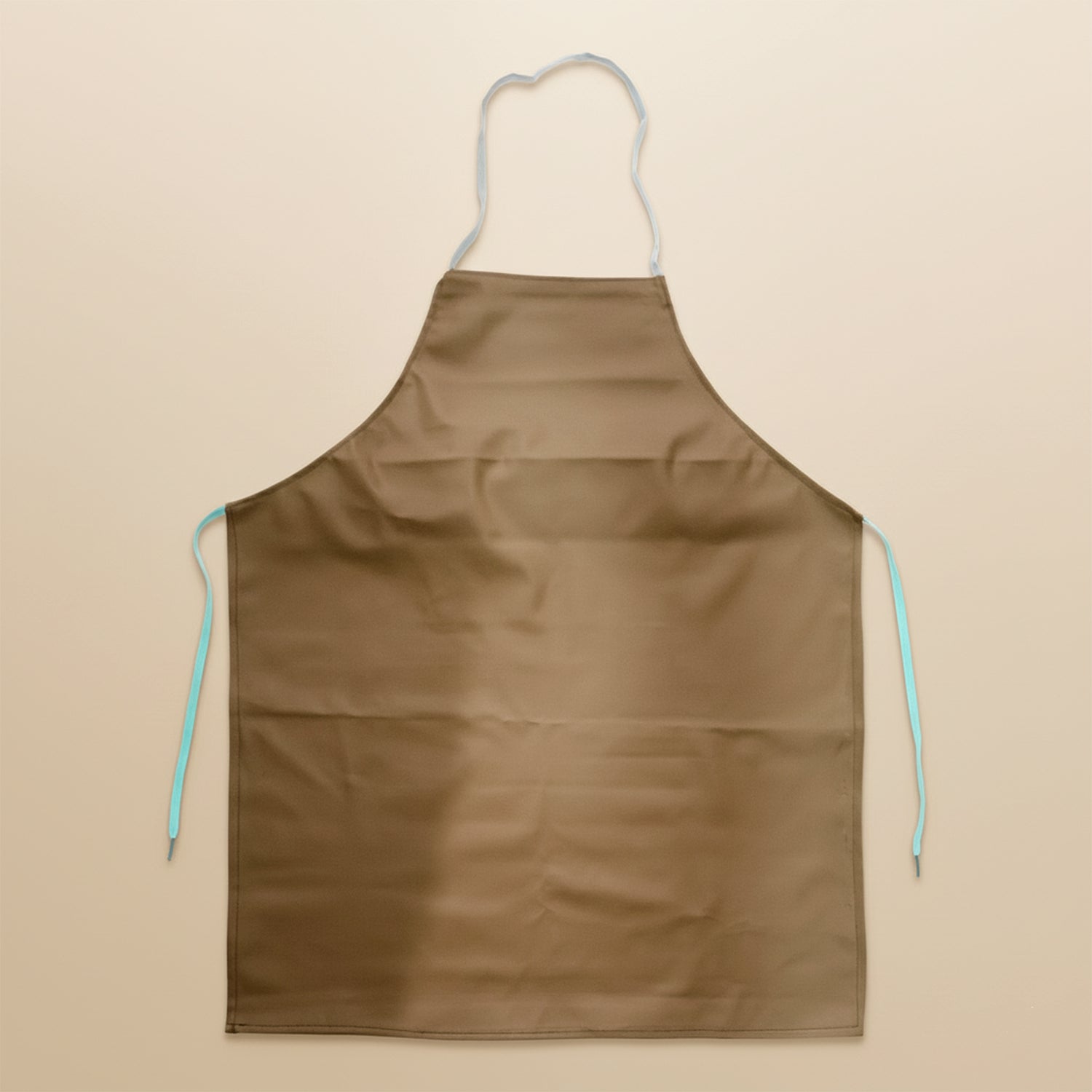 Wukusy premium full-cover chef apron with adjustable neck strap and front pocket, made of durable fabric for cooking or baking.