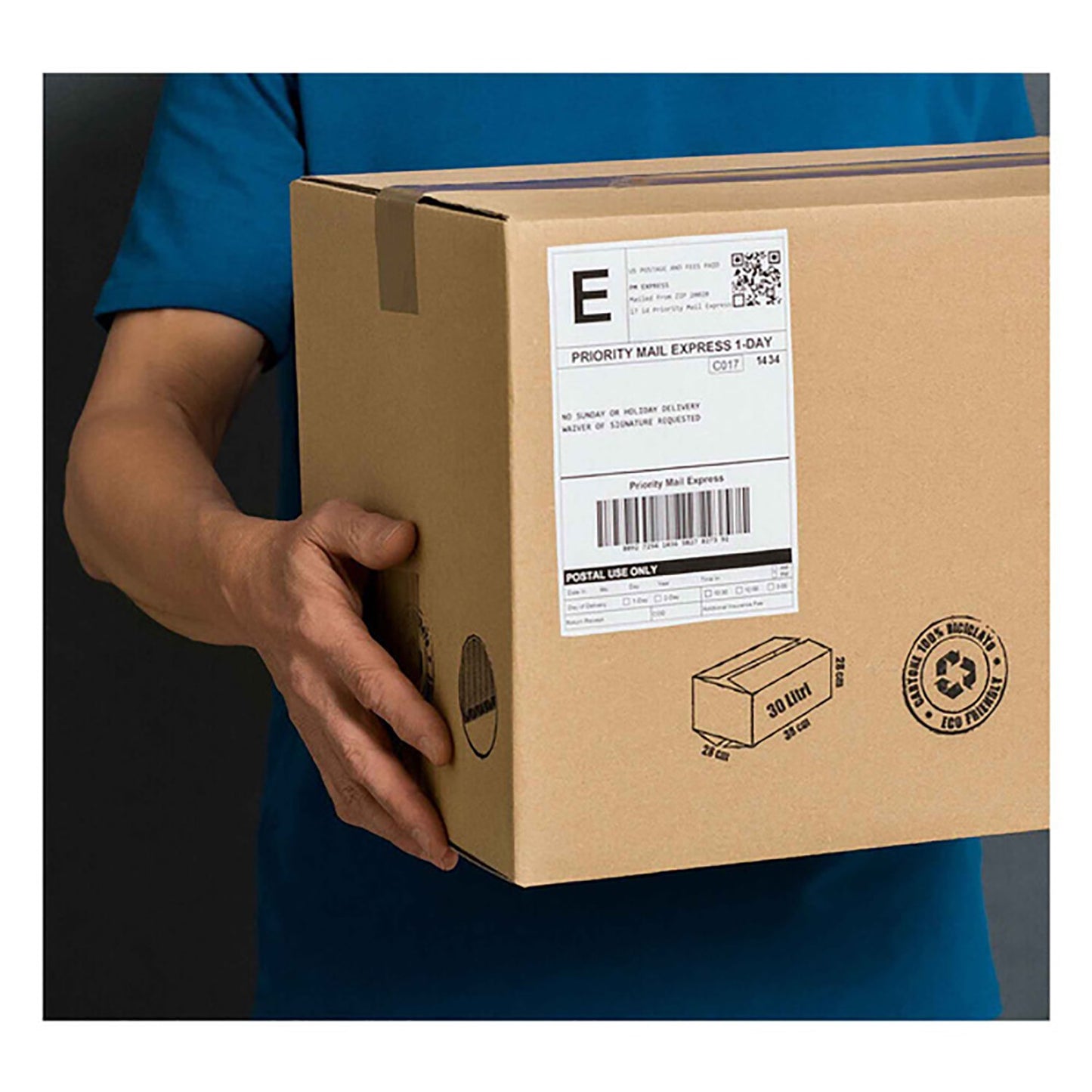 Wukusy thermal labels stickers, 100x150mm office labels on roll, 400 labels per roll, suitable for shipping and organization.