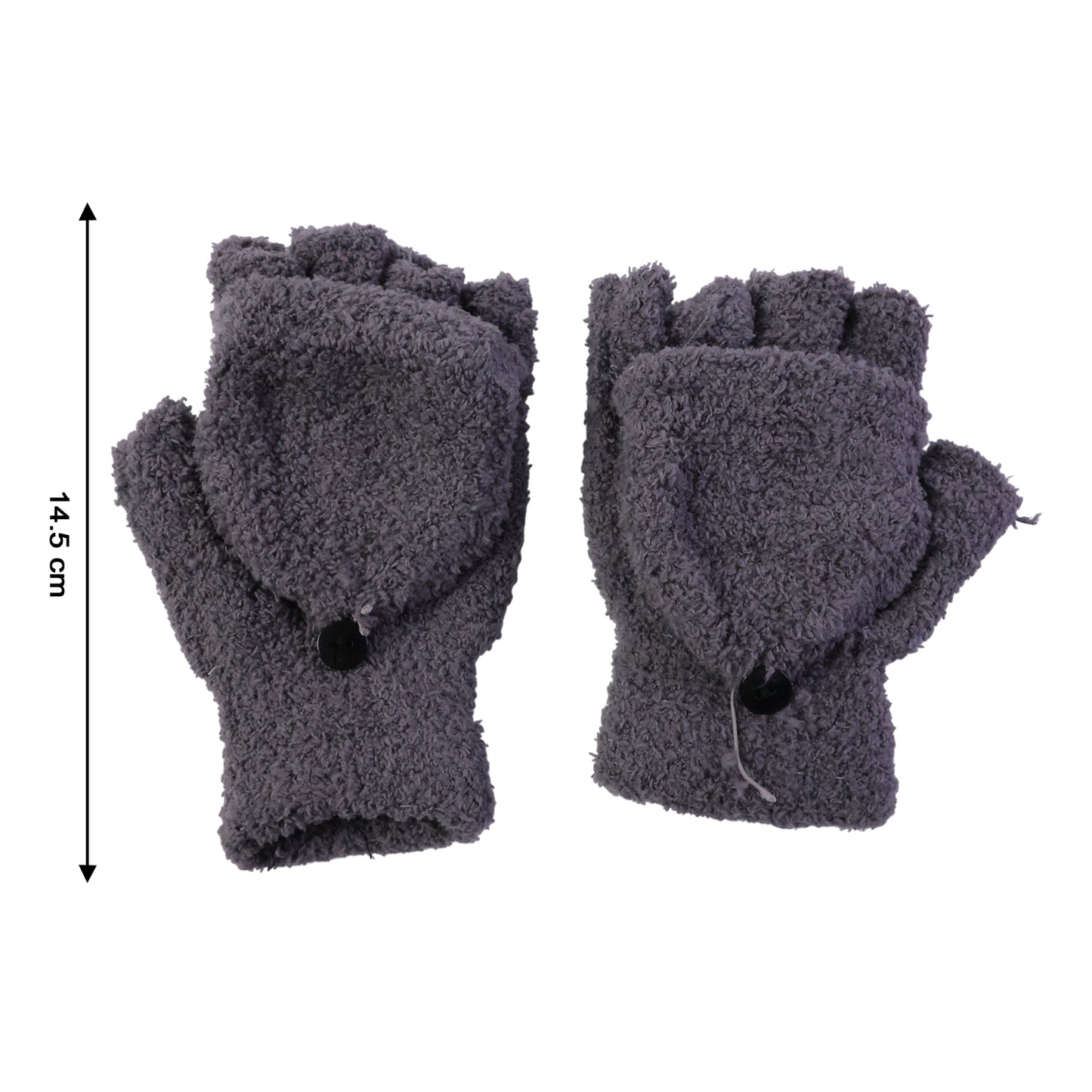 Pair of Wukusy winter fingerless gloves for men and women, soft and warm hand gloves shown in the image.