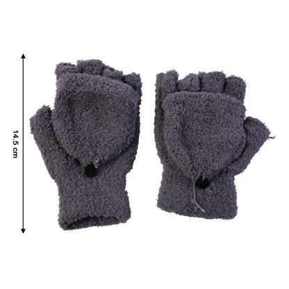 Pair of Wukusy winter fingerless gloves for men and women, soft and warm hand gloves shown in the image.