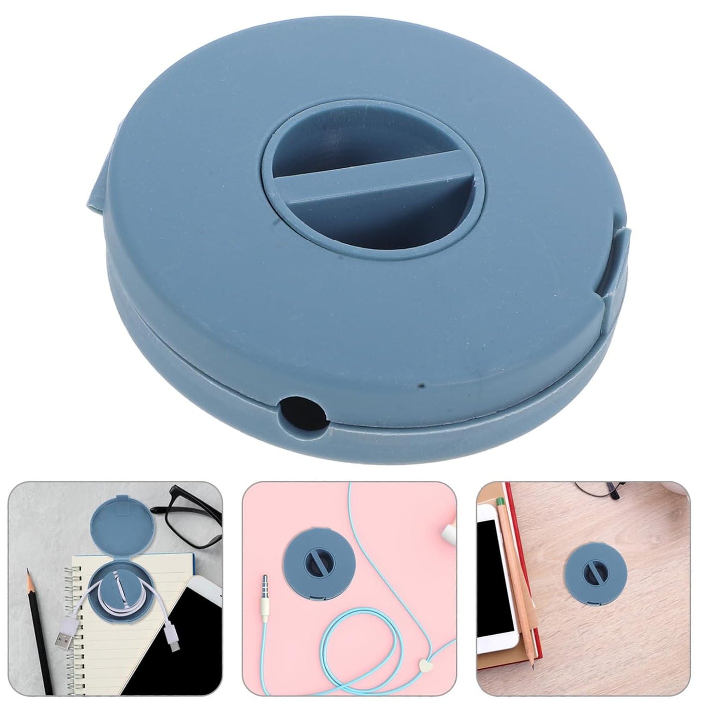 Wukusy compact plastic cable organizer case with multiple compartments for storing and organizing cables and accessories.