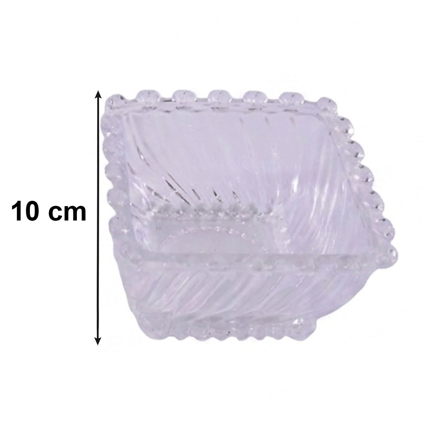Wukusy Royal Premium glassware serving plate and bowl set, 12-piece, clear elegant glass serving dishes for special occasions