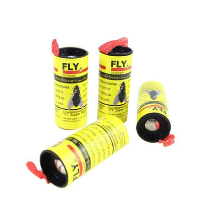 Wukusy 1474 Fly Mosquito Insects Catcher with adhesive sticky glue strips for home insect control, shown with positioned strips on a surface.