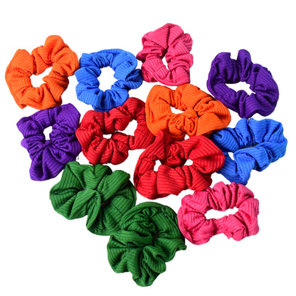 Set of 12 Wukusy premium elastic hair bands, stylish hair accessories for securing hair in a natural, casual look.