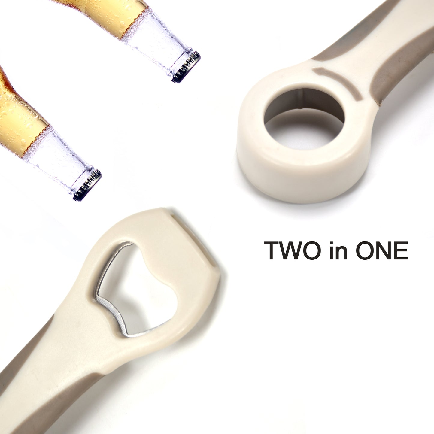 Wukusy 15cm stainless steel bottle opener with a sleek design, ideal for opening bottles easily.