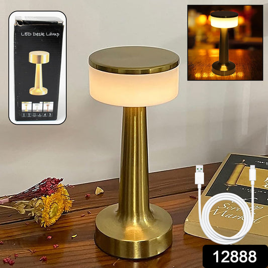 Wukusy LED desk lamp with touch control, portable metal design, three color options, dimmable brightness for home or kids' room decor.